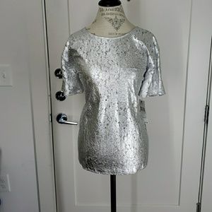 DKNY silver top size L